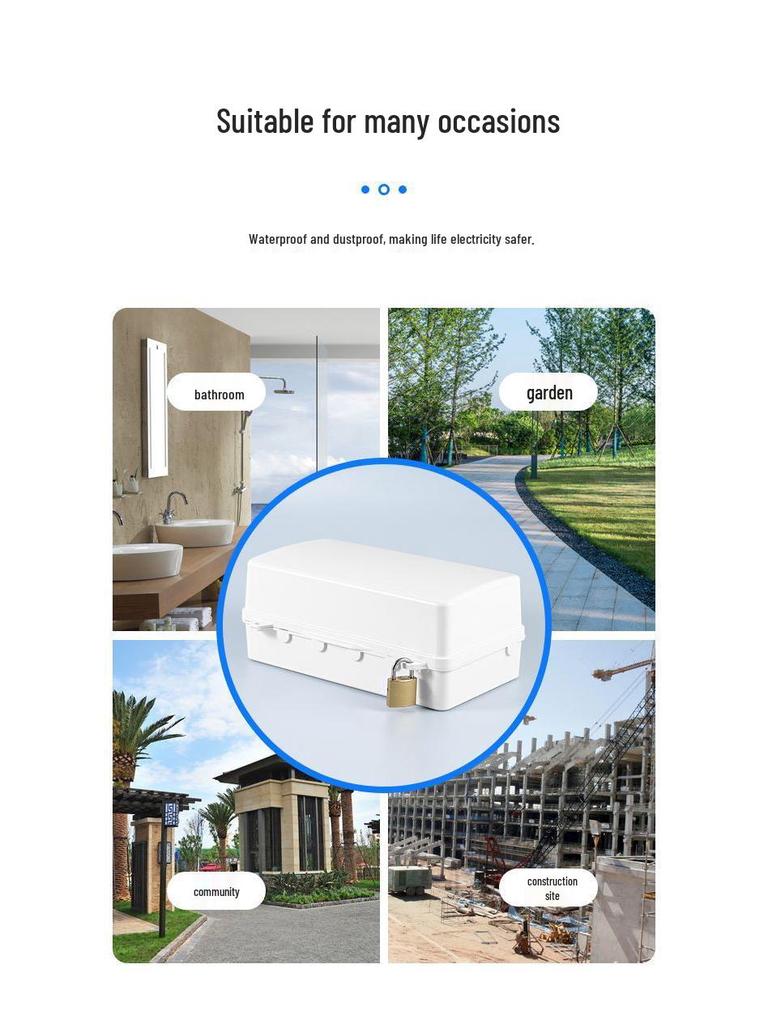 Zewnętrzna listwa zasilająca Wodoodporna Osłona Ochronna Pudełko