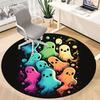 1pc Ghostly Colors Office Round Area Rug, Indoor Mat Suitable For Office, Under Office Chairs Bedroom Living Room Home Decor, Room Deco
