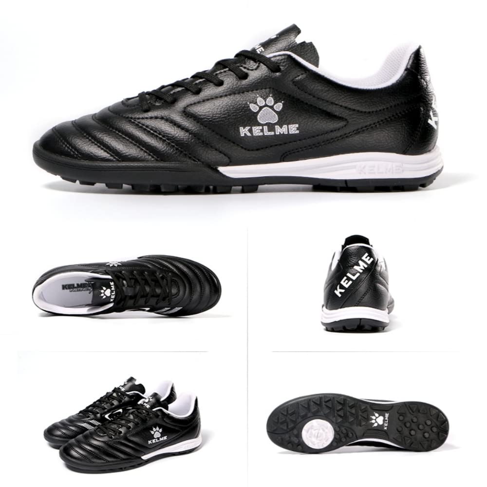 Kelme Kids' Soccer Cleats, Breathable, Teenager/Student Style, Boys & Girls, Black, Size 24.0cm