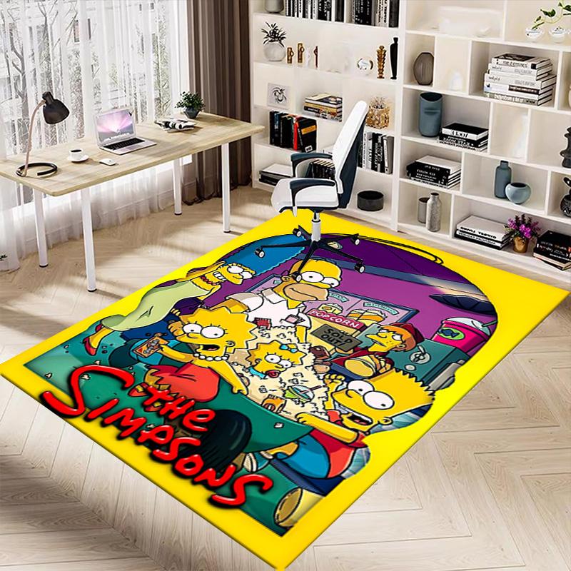 1pc Simpsons Family Celebration Carpet for Playroom Bedroom Living Room Sofa Home Decor,kids Game Area Rug Non-slip Floor Mat Y82660