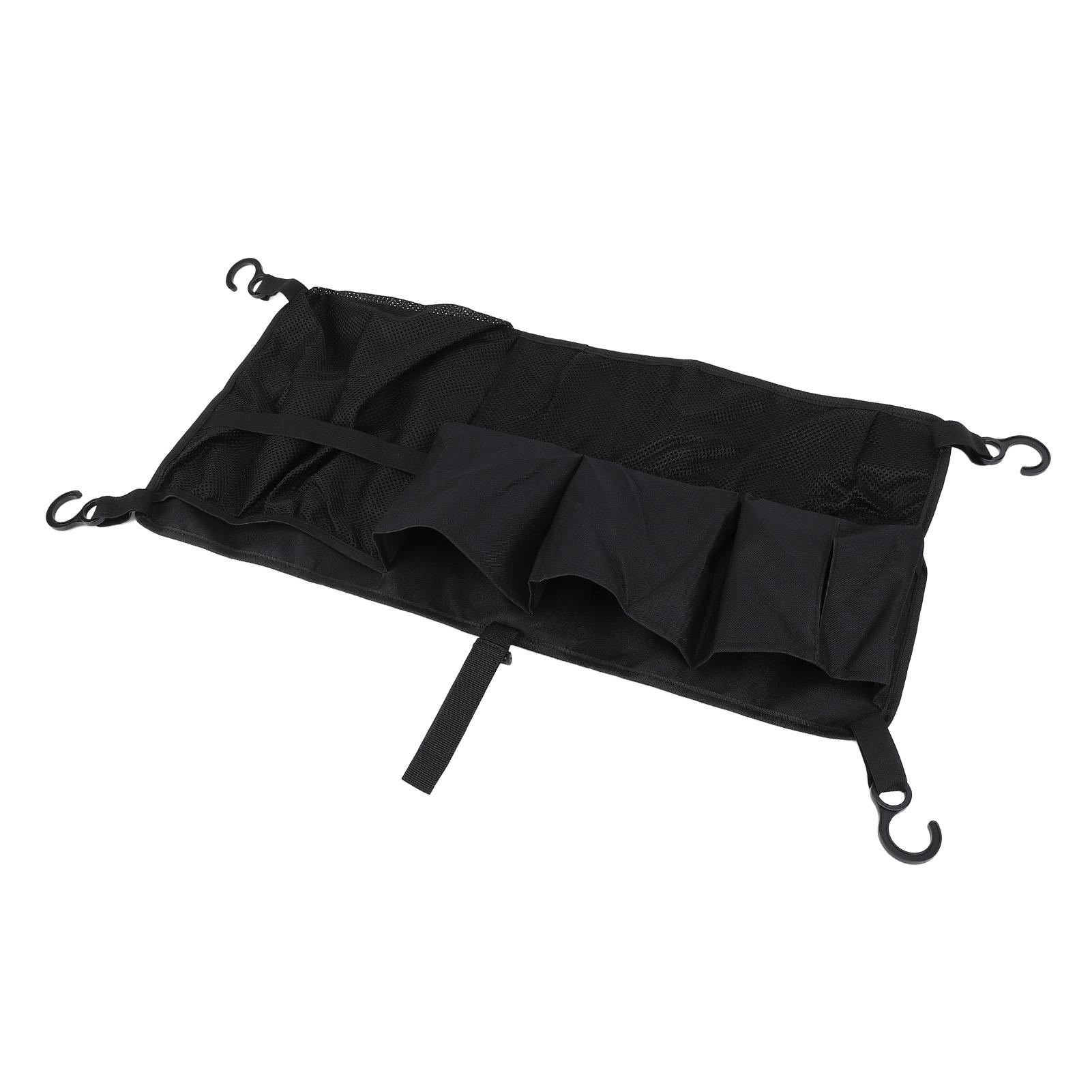 

Camping Cart Side Storage Bag Oxford Cloth Multi Compartments Foldable Wagon Side Pocket Bag Black