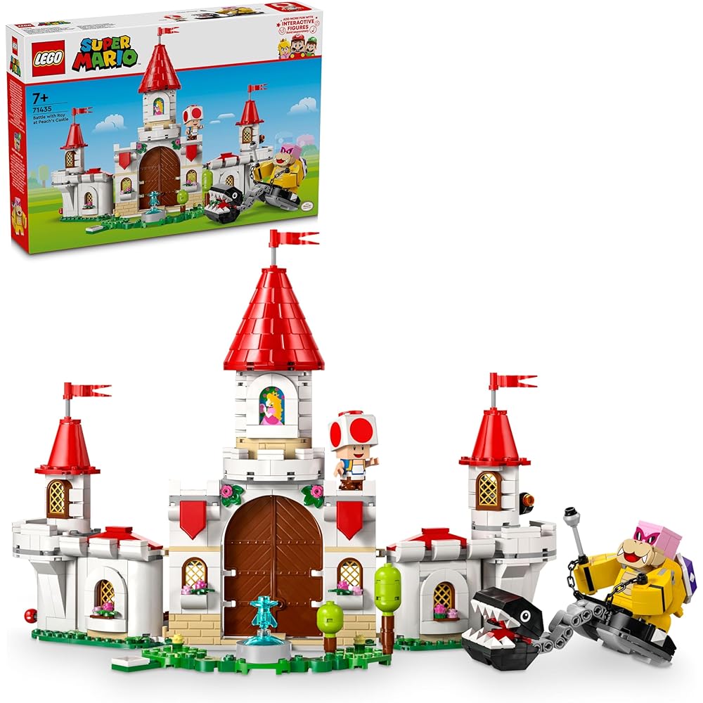 LEGO Super Mario Bowser Jr. Battle Set Building Blocks Toy for Kids Age 7+ with Peach s Castle and Mario Characters