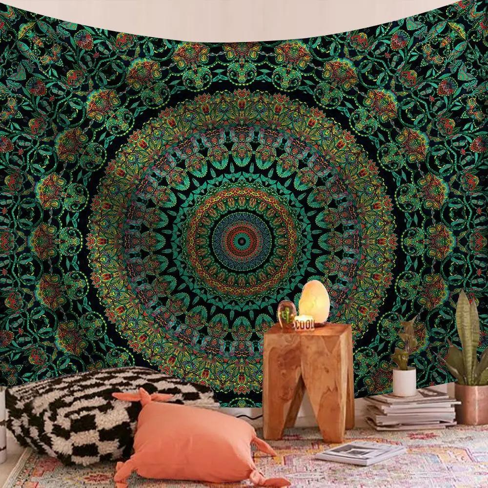 Mandala Wandkleed Bohemian Wandkleed Psychedelisch Hippie Bohemian Wandkleed Slaapkamer Decoratie
