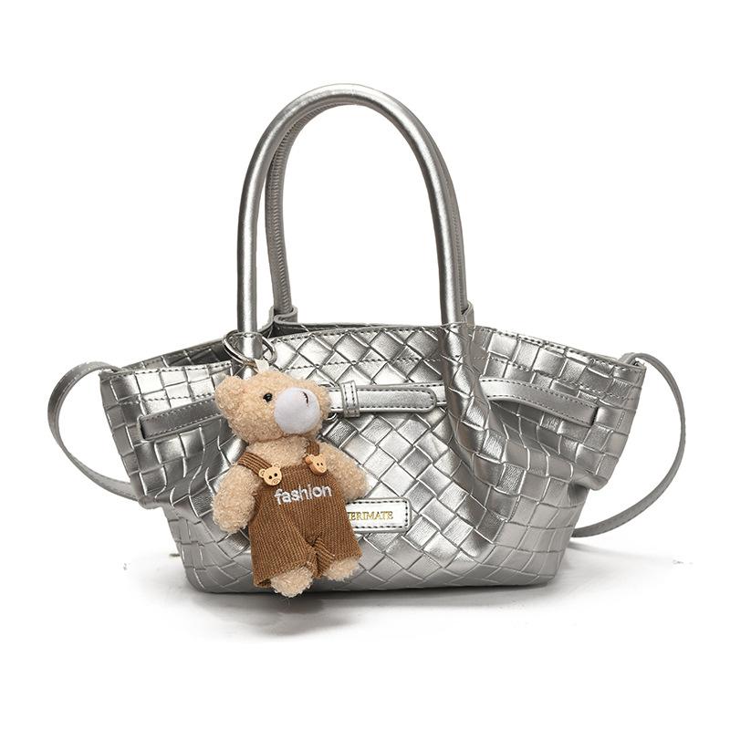 Korean Version of Temperament, High-quality Niche Design, Woven Pattern Vegetable Basket Bag, Women's Commuting Versatile Messenger Bag