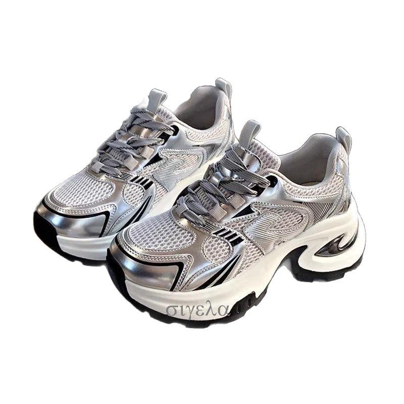 Zhao Lusi shoes, red dad shoes, new thick-soled heightened mesh breathable casual sports shoes