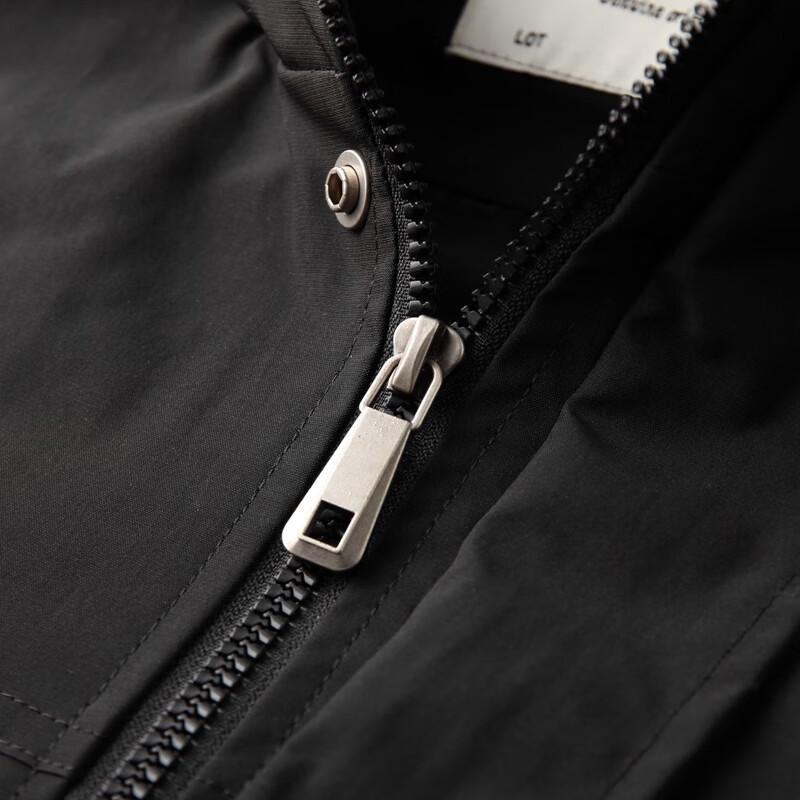 Dibenze Men's Plus Size Detachable Hood Casual Jacket