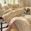 2026 Faux Cotton Washed Lace Bedding Set Floral Duvet Cover
