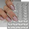 Metall Spiegel Nagel Aufkleber Gold Silber Nail Art Aufkleber bunte Slider Maniküre Dekor Nagel DIY