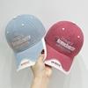 Retro Color-block Baseball Cap for Women Korean Version Makes Face Look Smaller Versatile Soft Top Peaked Cap Japanese Style Wide Brim Hat