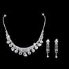 European and American Diamond Studded Super Sparkling Necklace Earrings Bracelet Fashionable High-end Women's Set
