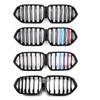 Compatible Gloss Black Tricolor Front Grille Stripe for BMW X6 G06 2019-2023, Single & Double Line Models