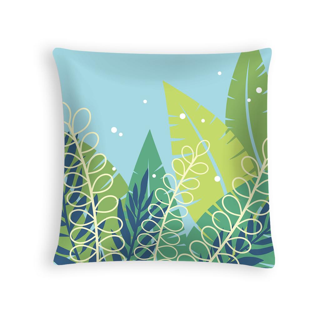 Frühling und Sommer Neue Kissenbezug aus Pfirsichhaut-Samt mit Blumendruck, Kissen, Sofa-Kopfteil, Autokissen