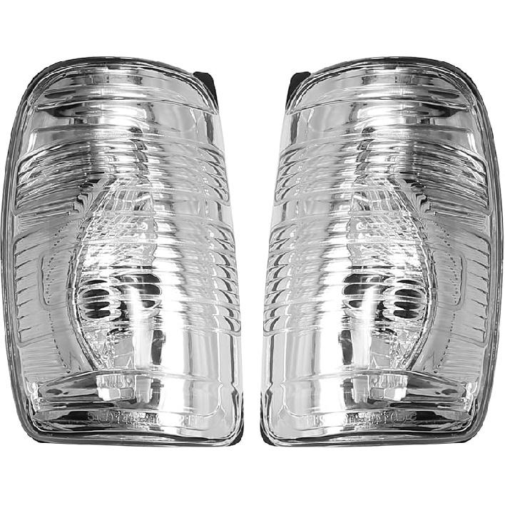 EATAKWARD 2 PCS Wing Mirror Left Driver & Right Passenger Side Turn Signal Light Indicator Lamp Lens Cover Replacement For Ford Transit T150 250 350