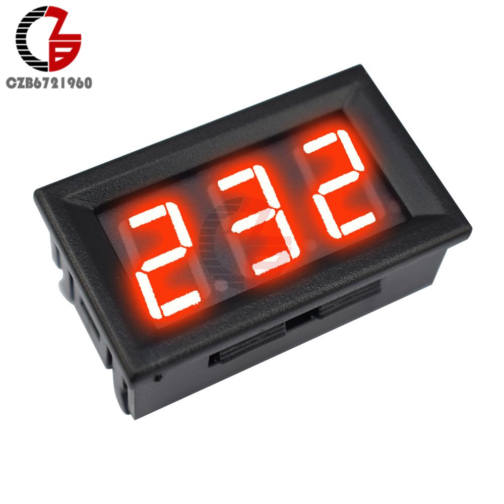 AC 70V-500V 0.56" LED Digital Voltmeter 110V 220V Voltage Meter 2 Wire Volt Tester Detector Voltage Monitor for Smart Home DIY