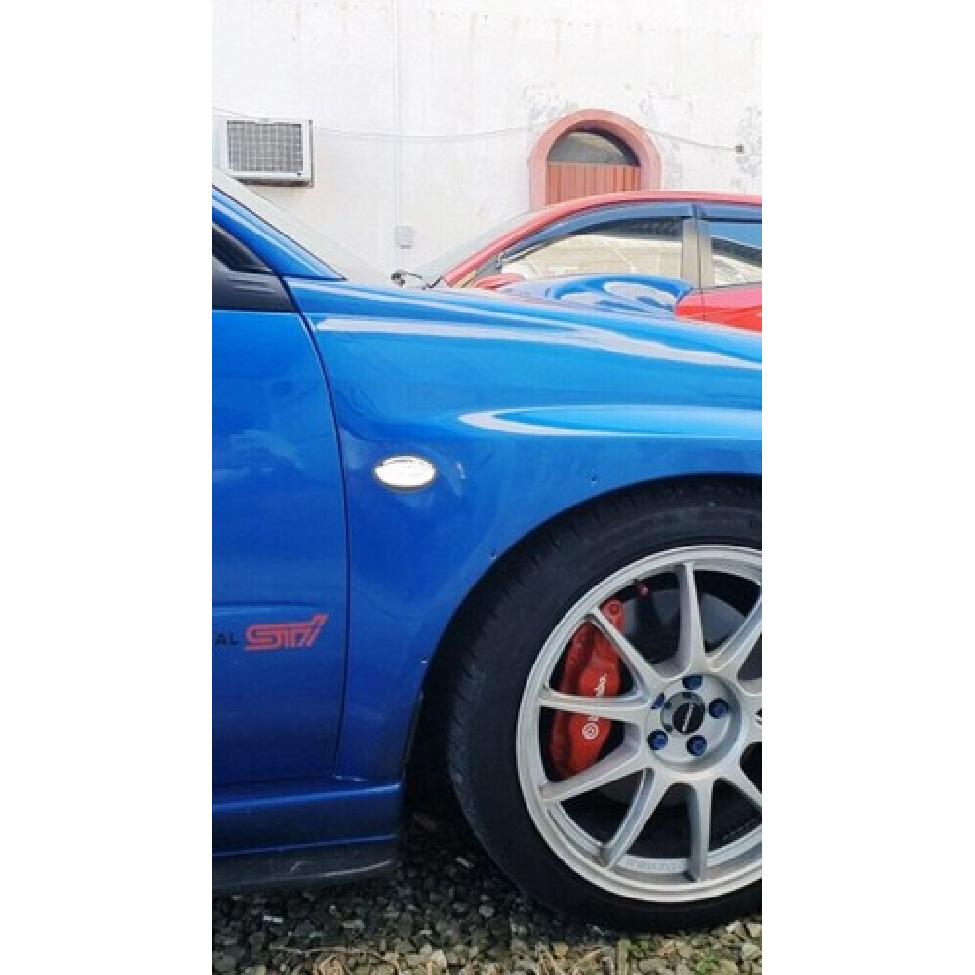 JDM Spec Clear/Black 15-LED White Side Markers For 00-07 Subaru Impreza WRX STI