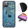 Claude Monet Impressionism Waterlily Cat Phone Cover for Samsung Galaxy S25 Edge S24 S23 FE Plus Ultra A16 A15 A55 A57 5G Case