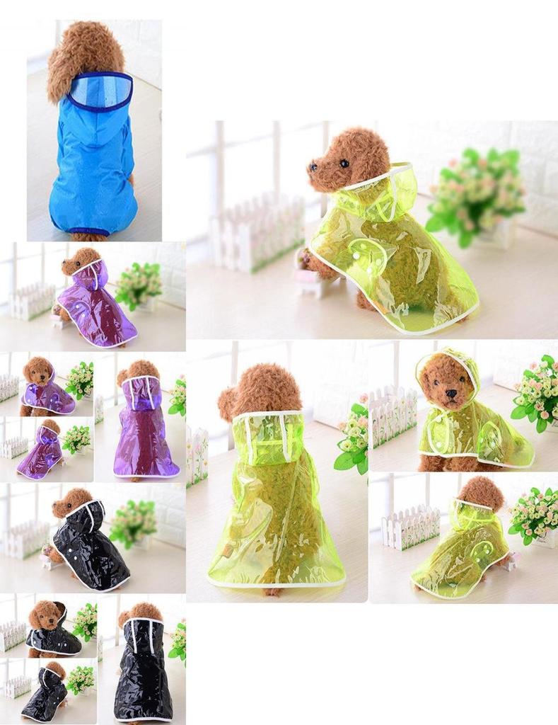 Rain Coat Pet Raincoat Outdoor Dog Jacket Puppy Clothes Waterproof Transparent