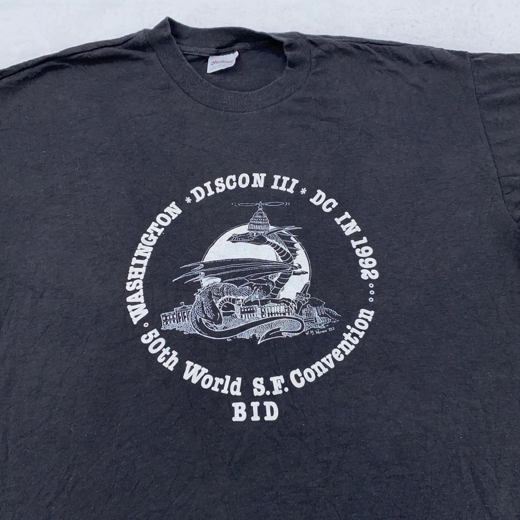 Vintage Discon III Shirt L/XL 50. World Sci Fi Convention 90er 1992 WorldCon