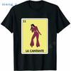 EL DIABLITO Lotteriekarte Mexikanisches Bingo Grafik-T-Shirt Neuheit Lustig Familien-T-Shirt Schwarz Übergröße Kurzarm für Männer Frauen