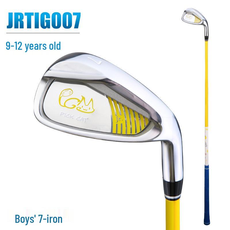 PGM Golf Club 7 Iron for Boys & Girls - Beginner's Children's Equipment with Stainless Steel Shaft