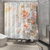 Elegant Peony Shower Curtain - Waterproof, Mildew-Resistant With Luxurious Floral Design For Sophisticated And Beautiful Decor