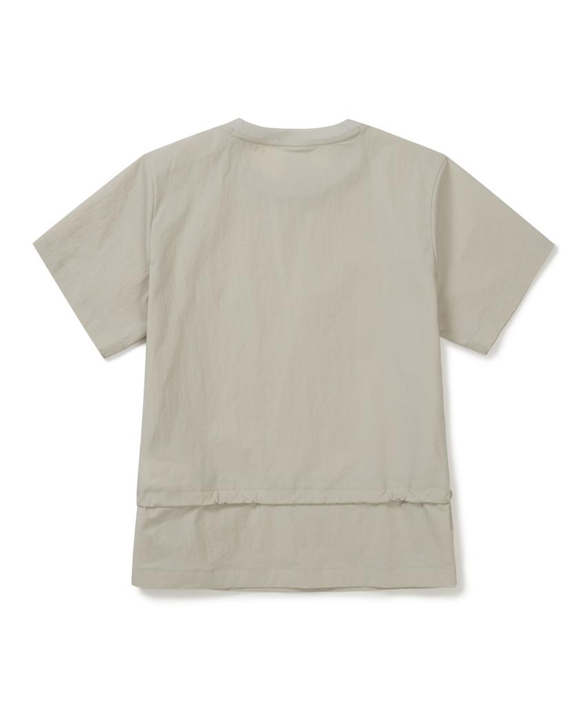 SNOWPEAK APPAREL Root Women'S String Short Sleeve T-Shirt (S26Mwrts63) Light Beige
