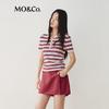 MO&Co. Active Striped Cotton-Silk Blend Knit Sweater