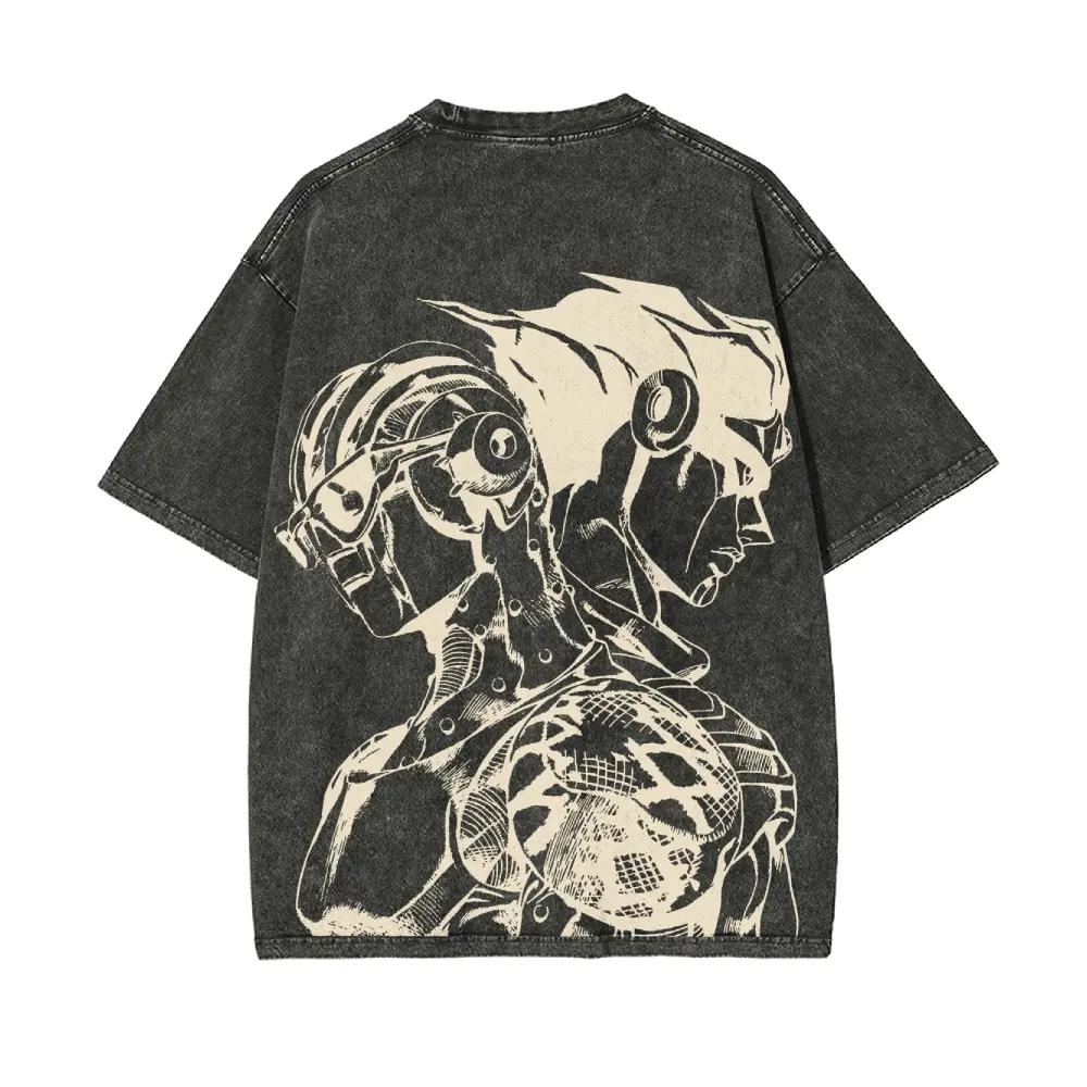 Anime Dandadan Ken Takakura Okarun Graphic T Shirt Men Women Clothing Casual Cotton Tshirt Vintage Washed T-shirt Harajuku Tops