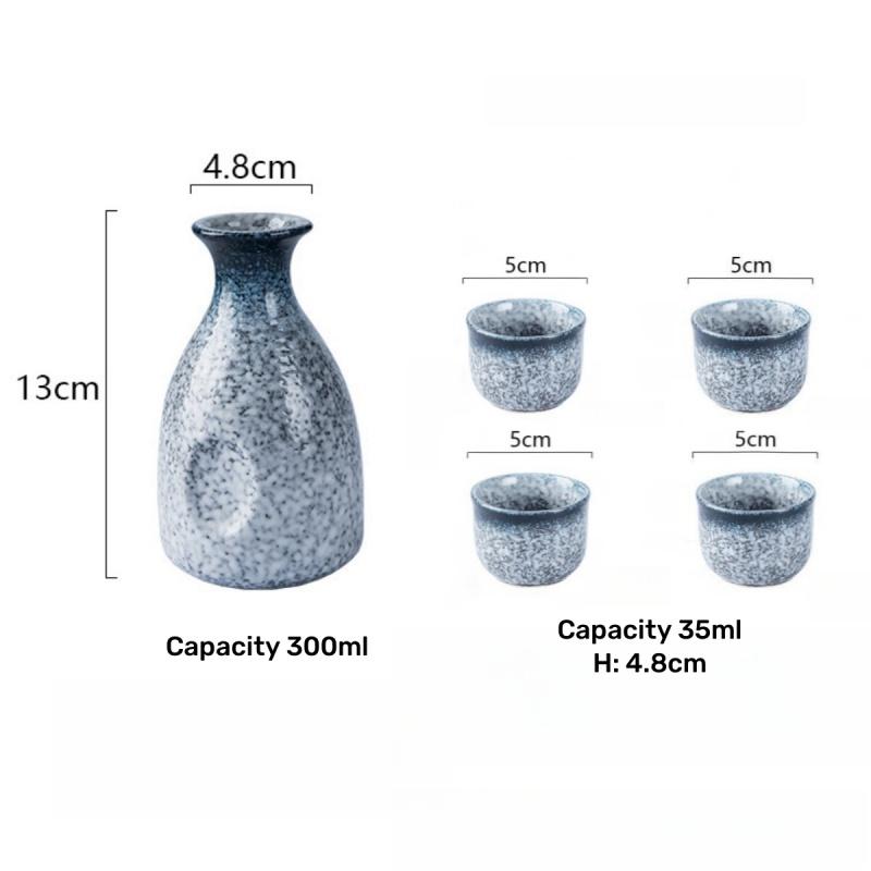 Japanese Sake Kettle Household Ceramic Baijiu Dispenser Baijiu Bottle Wine Cup Bar Restaurant Drinking Supplies Accessories