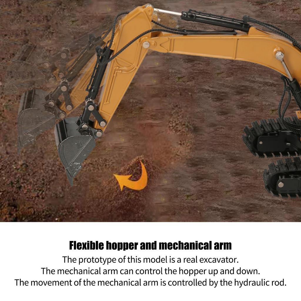 1/50 Scale Engineering Excavator Model Alloy Construction Vehicle Static Model Toy for Boys and Girls