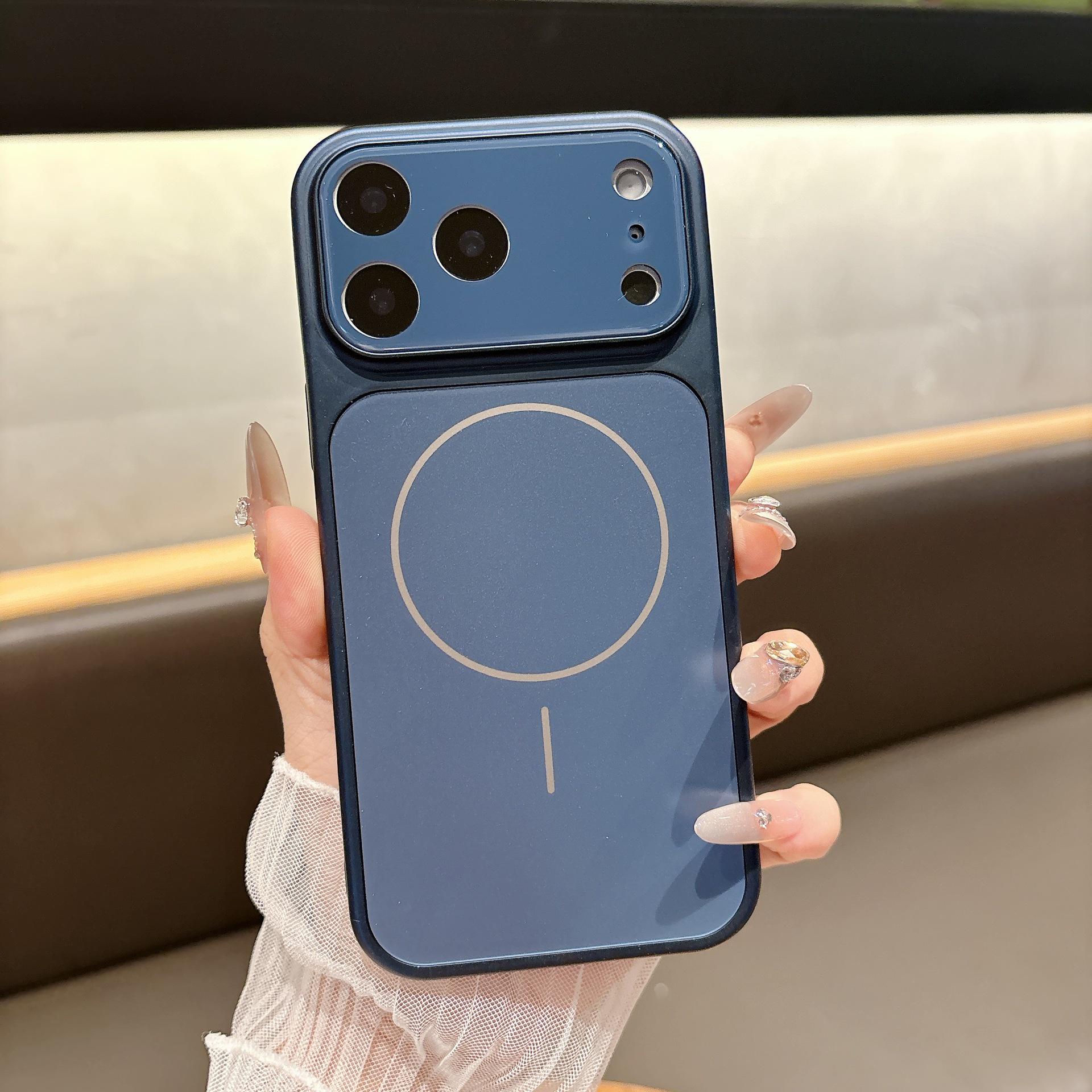 

Совместимый с международными сетями Магнитный чехол для iPhone 17 с матовым покрытием, Полная защита, Защита от падений для Apple 16 Pro Max 17 Pro Max