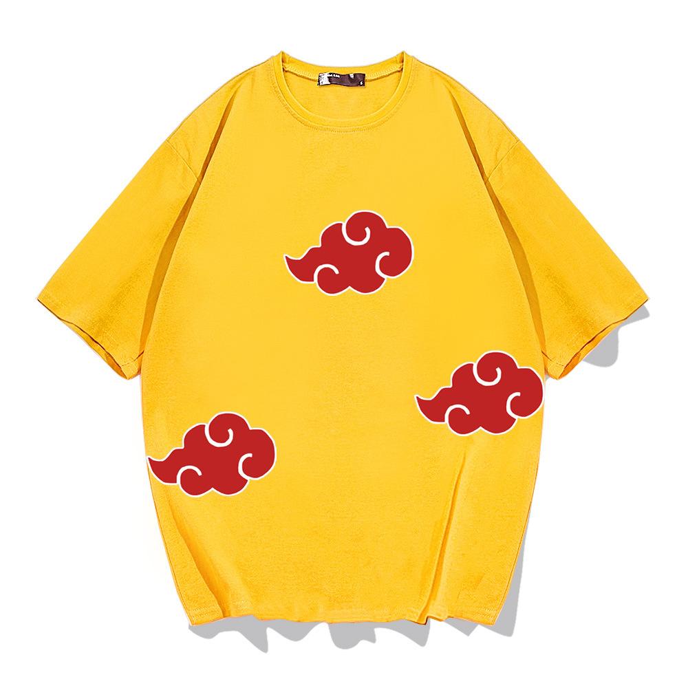 Naruto T-shirt Men's and Women's Summer Loose Cotton Short-sleeved Crew Neck Bottoming Shirt Trendy Brand Ins Auspicious Cloud Personalized Clothes