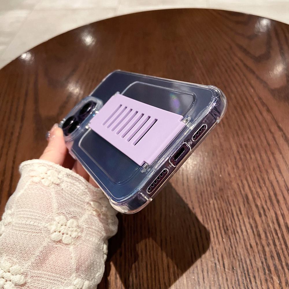 Airbag Shockproof Elastic Wrist Strap Phone Case For Iphone 14 12 11 13 Pro Max Xr X Xs 7 8 Plus Clear Soft Anti -Knock Cover