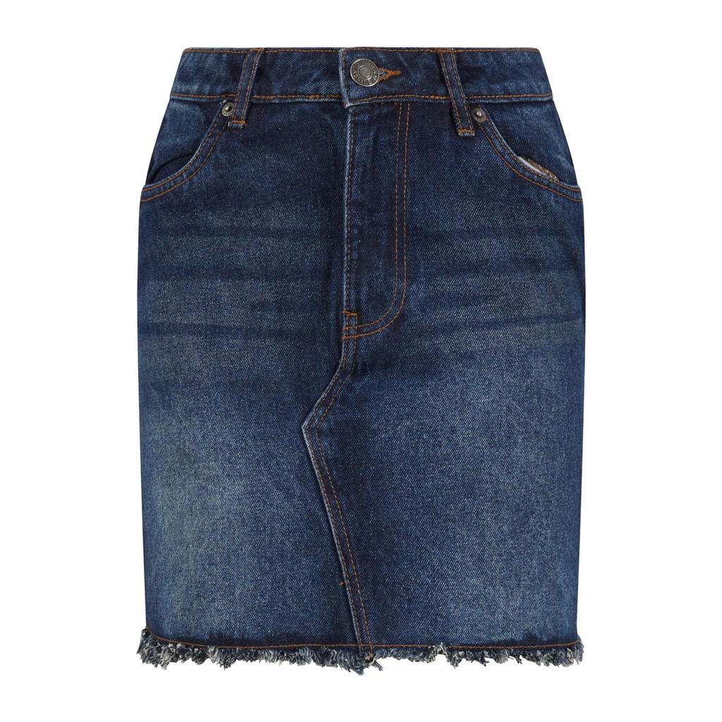 Urban Classics Dame/Damer Denim Tung Mini Skjørt