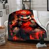 1pc Mario Adventure Gaming Cozy Print Blanket Lightweight Warm Flannel Throw Blanket For Sofa, Bed, Living Room