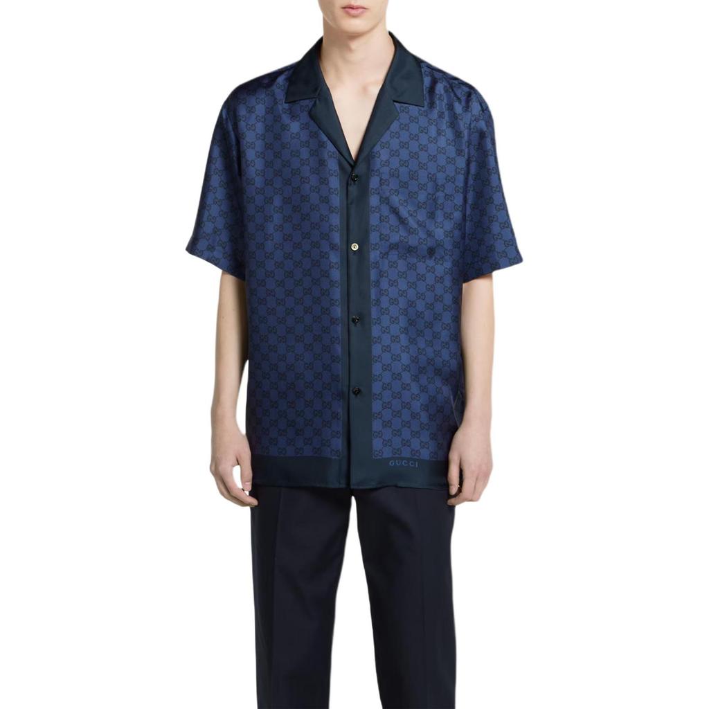 GUCCI Disco Monogrammed Short Sleeve Shirt 794907-Z7ARD-4019