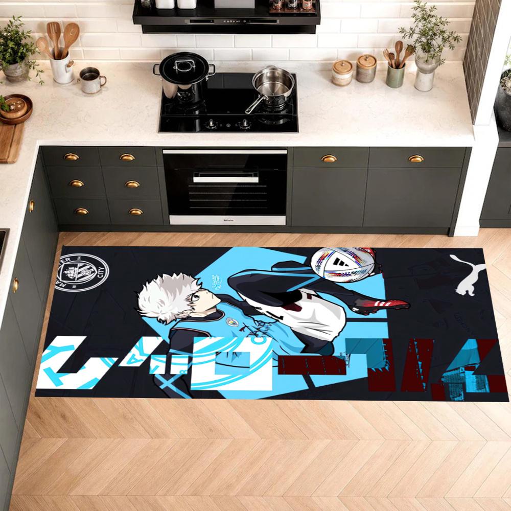 Manchester City Kitchen Floor Mat Long Strip Mat Antislip Machine Washable Suitable For Bathrooms Laundries Home Decoration Carpets