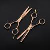 5.5 Inch Local Tyrant Gold Freelancer Symmetrical Handle, Hair Scissors, Hair Scissors, Flat Scissors, Bangs, Tooth Scissors, Thin Scissors