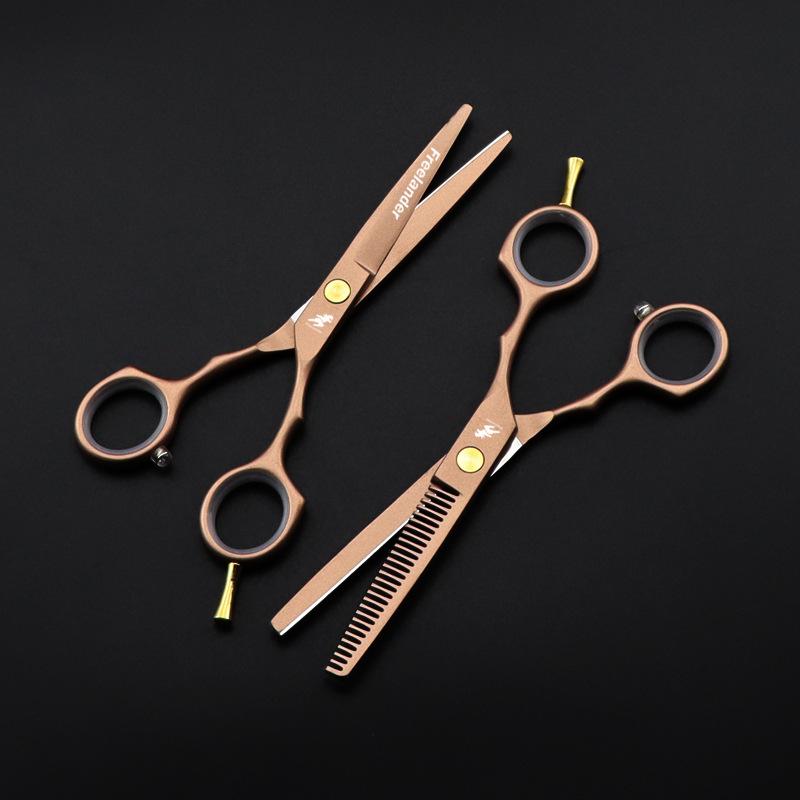 5.5 Inch Local Tyrant Gold Freelancer Symmetrical Handle, Hair Scissors, Hair Scissors, Flat Scissors, Bangs, Tooth Scissors, Thin Scissors