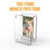 Acrylic Magnetic Double-Sided Photo Frame with Strong Magnet Clips - Customizable 