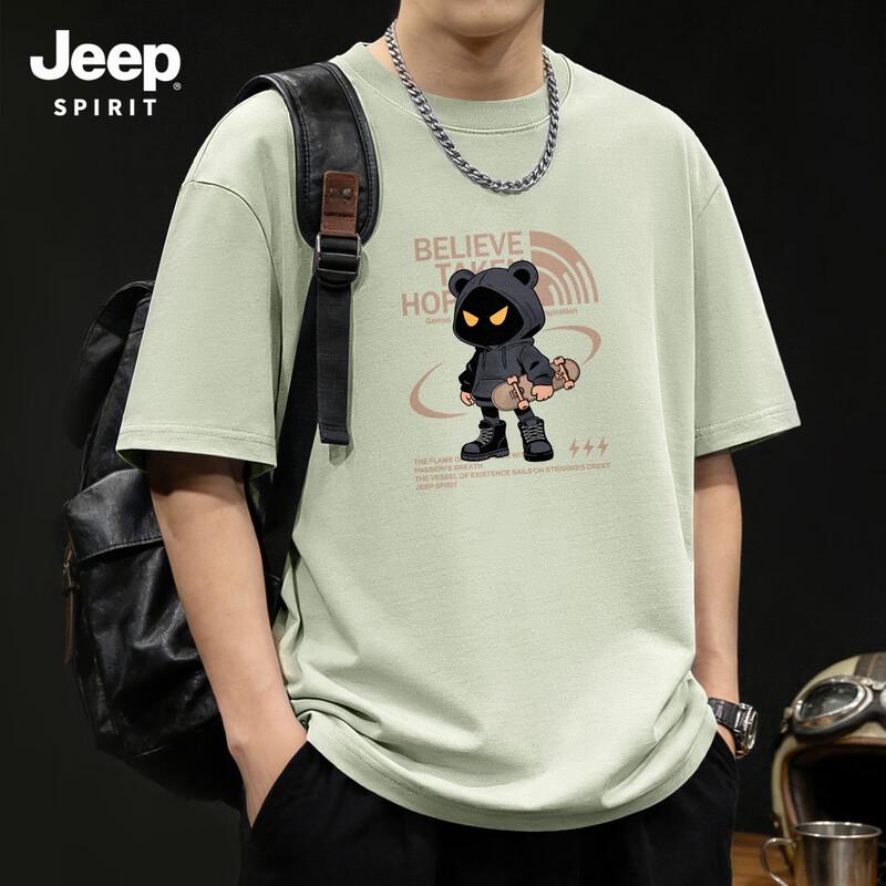 JEEP SPIRIT Men s 2026 Summer Cotton Short Sleeve T-Shirt M