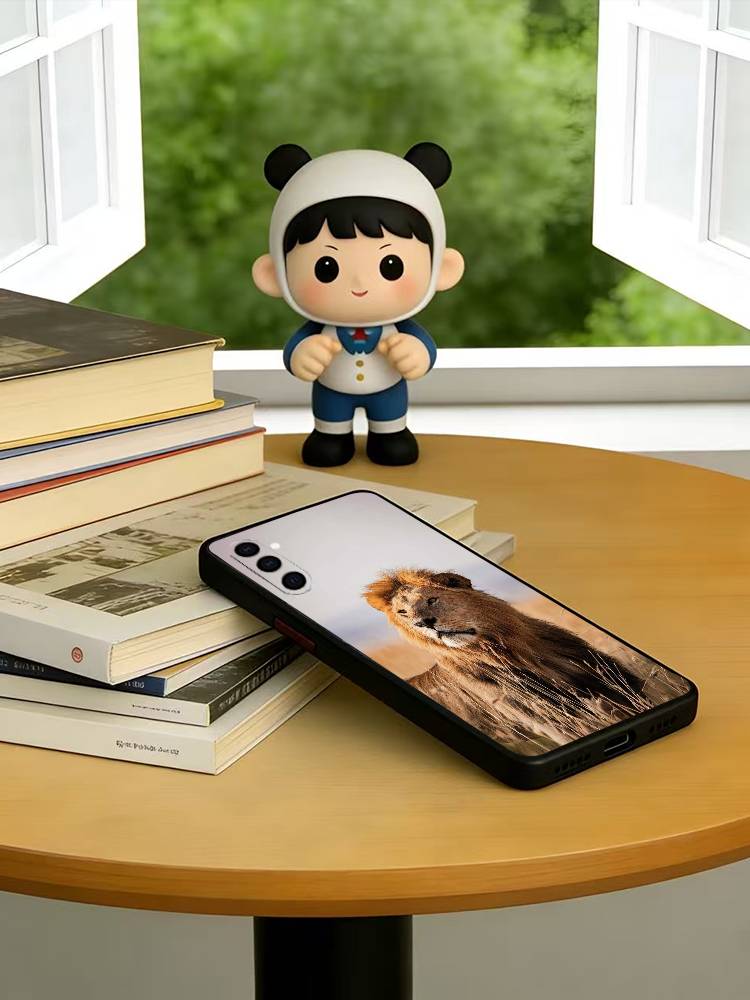 

Lion Theme Phone Case For Samsung Galaxy A73,A72,A71,A70,A53,A52,A51,Soft Silicone Black Cover Samsung a32 5g
