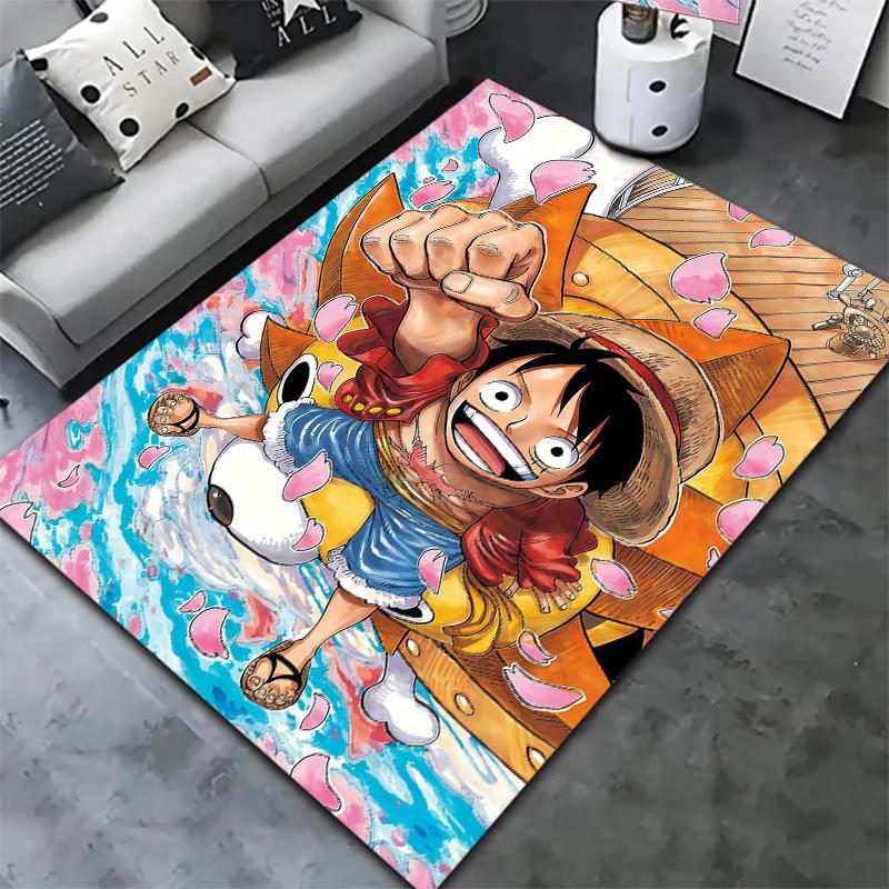 One Piece Monkey D Luffy Carpet Rug For Living Room Bedroom Home Sofa Decoration Kids Play Nonslip Floor Mat