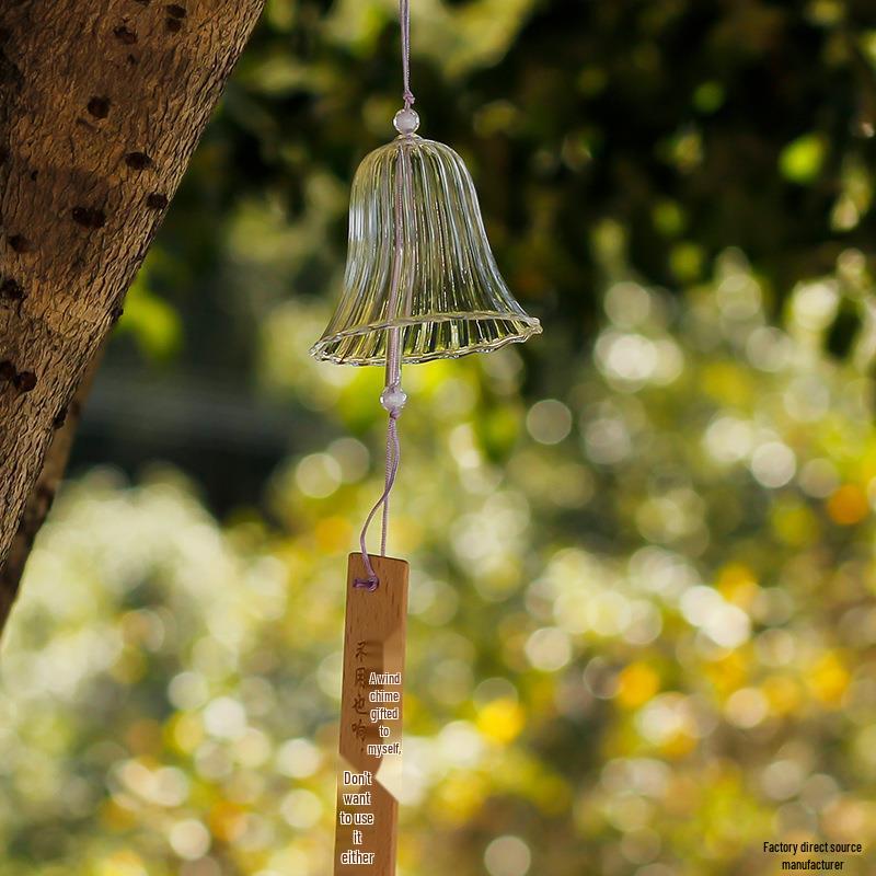 Hand-Painted Japanese Glass Wind Chime Kit for Outdoor & Balcony