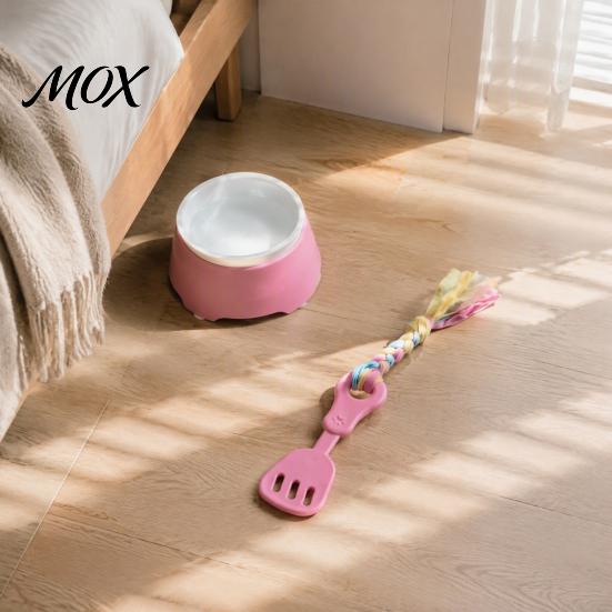Interactive Knot Pulling Toys Spatula Shaped Dog Chew Toy with Braided Fabric Rope, Puppy Teething Energy Releasing for Pets Toy, Pet Molar
