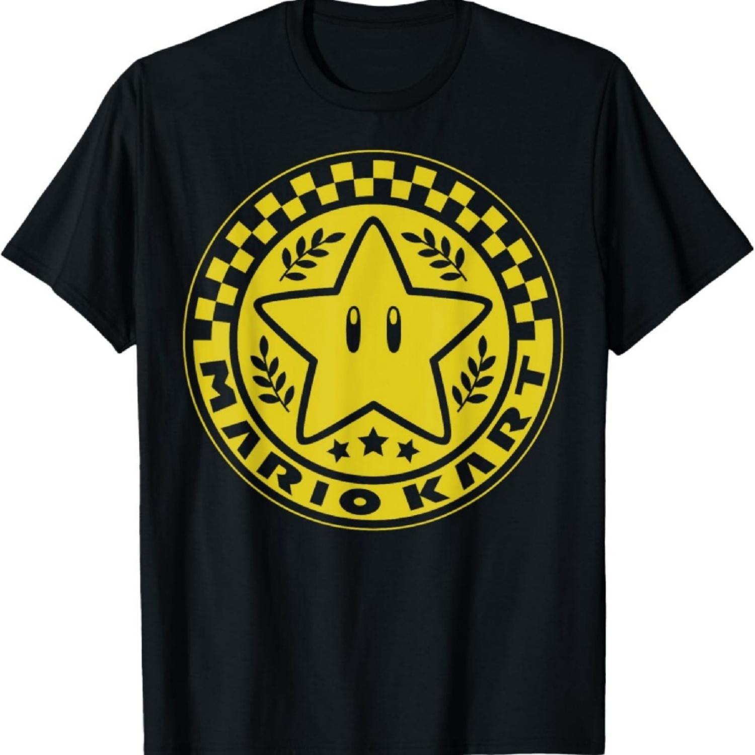 Nintendo Mario Kart Star Cup Emblem Graphic T-Shirt T-Shirt S