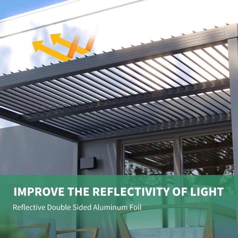 DIY Gewächshausdach Hitzeblockierende Wärmedämmfolie Aluminiumfolie Reflektierend Strahlenabweisend Geeignet für Sonnenlicht