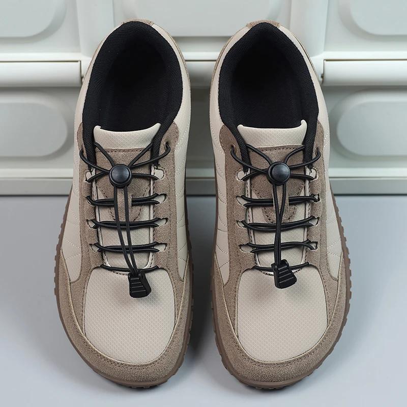 Large Size Wide Palm Shoes Barefoot Couple Big Head Lightweight Wear-resistant Hiking Shoes Rubber Insole Casual Sports Shoes