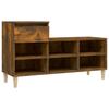 VidaXL Shoe Cabinet Smoked Oak 102x36x60 Cm Engineered Wood 821209