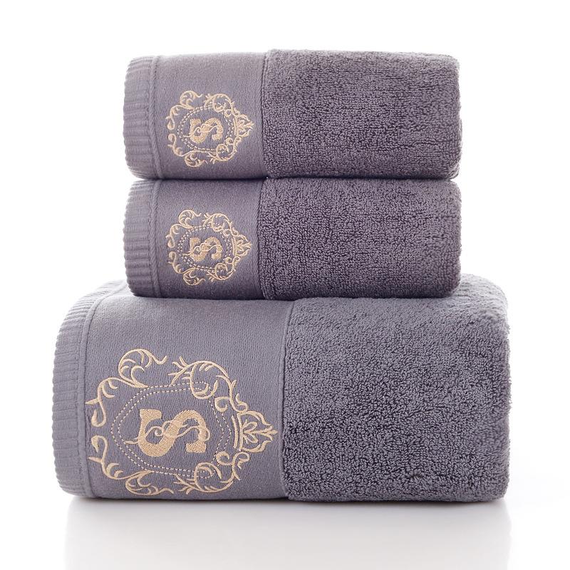 Cotton Towel Bath Towel, Enlarged Pure Cotton Towel Embroidered Business Towel